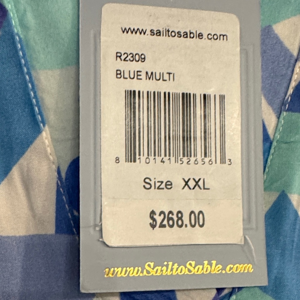 Sail to Sable Blue and Purple Long Sleeve Dress XXL NWT - Picture 3 of 12